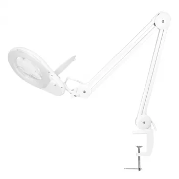 LogiLink WZ0058 lâmpada de aumento LED com lente de vidro real 127 mm 5 dioptrias branco