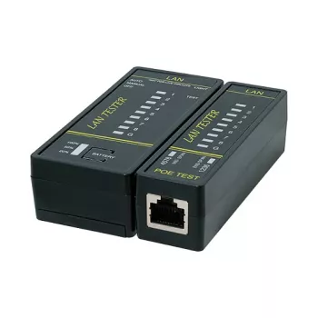 LOGILINK WZ0080 testador de cabos LAN e localizador PoE com íman, lanterna, LCD retroiluminado, alcance de 300 m