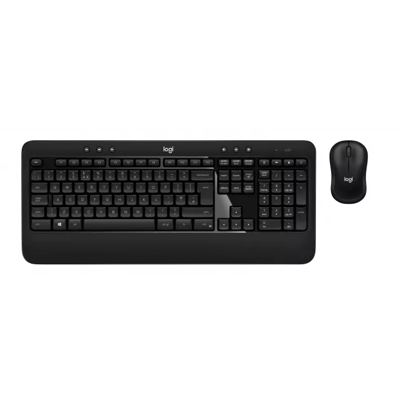 Logitech Advanced Combo conjunto de teclado e rato sem fios - preto