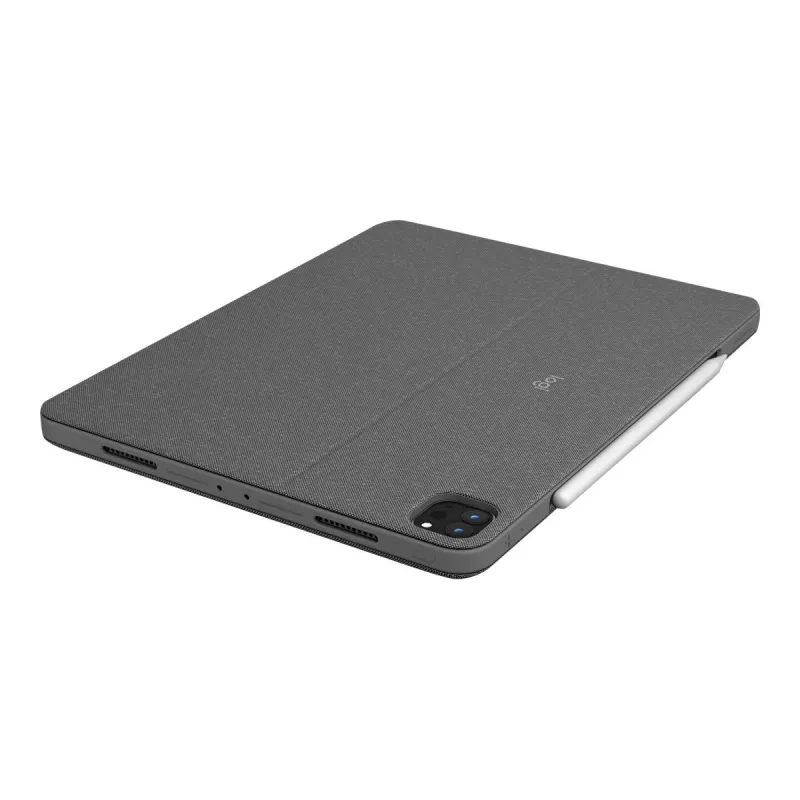 Logitech Combo Touch capa com teclado e trackpad para iPad Pro 12.9 (5.ª geração), disposição Pan Nordic, Oxford Gray