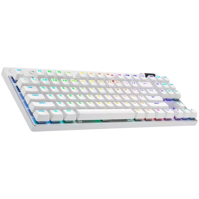 Logitech G PRO X TKL Lightspeed teclado gaming sem fios, QWERTY nórdico, retroiluminado, 2,4 GHz/Bluetooth, interruptores táteis, branco