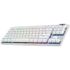 Logitech G PRO X TKL Lightspeed teclado gaming sem fios, QWERTY nórdico, retroiluminado, 2,4 GHz/Bluetooth, interruptores táteis, branco