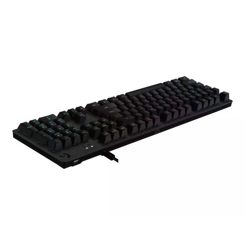 Logitech G512 Carbon teclado mecânico gaming - GX Brown tátil, LIGHTSYNC RGB, USB passthrough, alumínio aeronáutico, tamanho completo