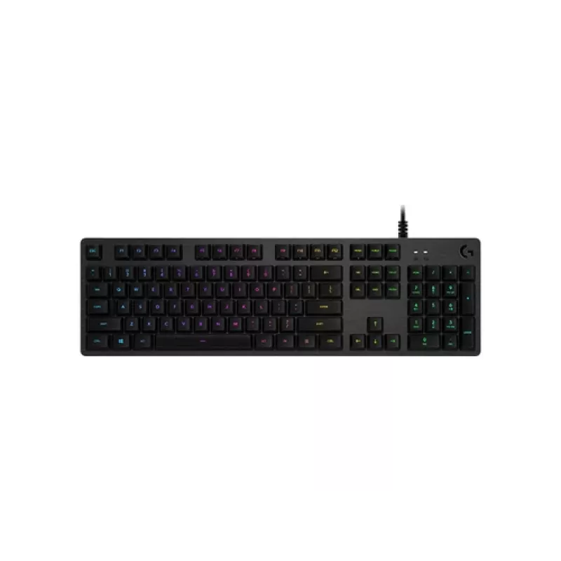 Logitech G512 Carbon teclado mecânico gaming - GX Brown tátil, LIGHTSYNC RGB, USB passthrough, alumínio aeronáutico, tamanho completo