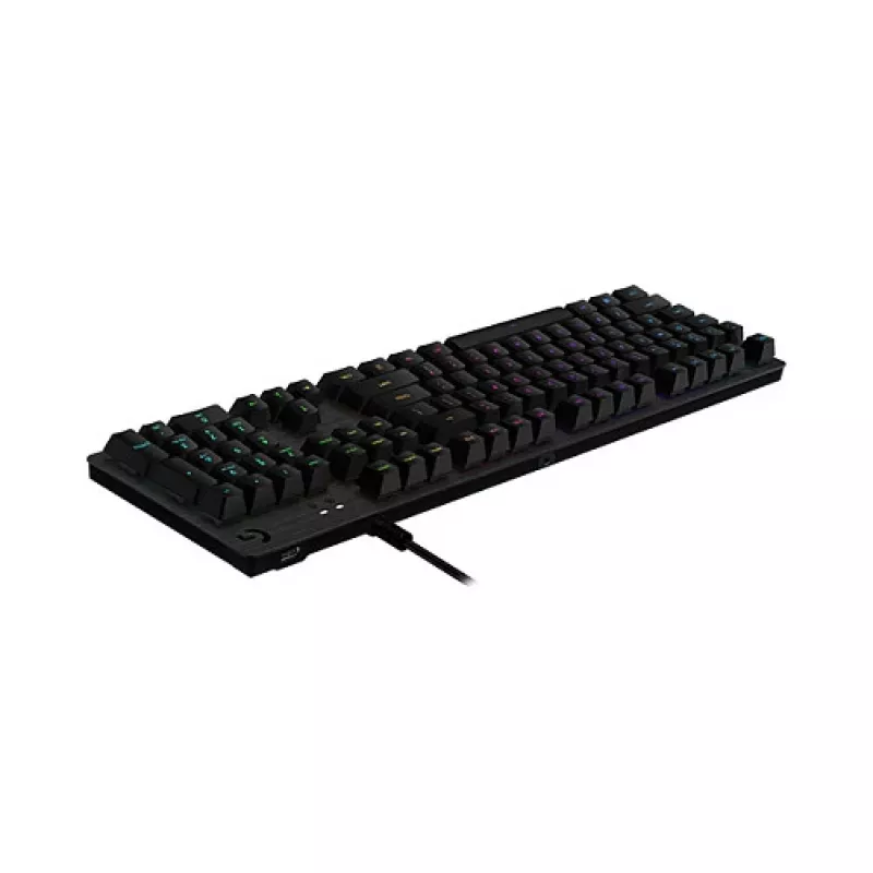 Logitech G512 Carbon teclado mecânico gaming - GX Brown tátil, LIGHTSYNC RGB, USB passthrough, alumínio aeronáutico, tamanho completo