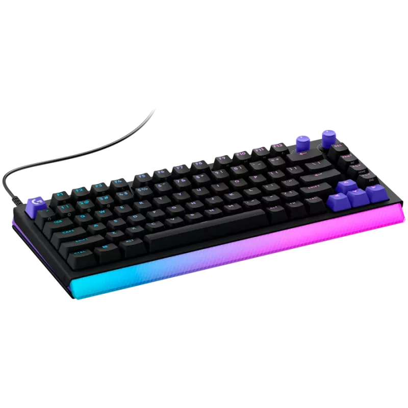 Teclado mecânico Logitech G512 X 75 Carbon com interruptores táteis GX Brown e LIGHTSYNC RGB