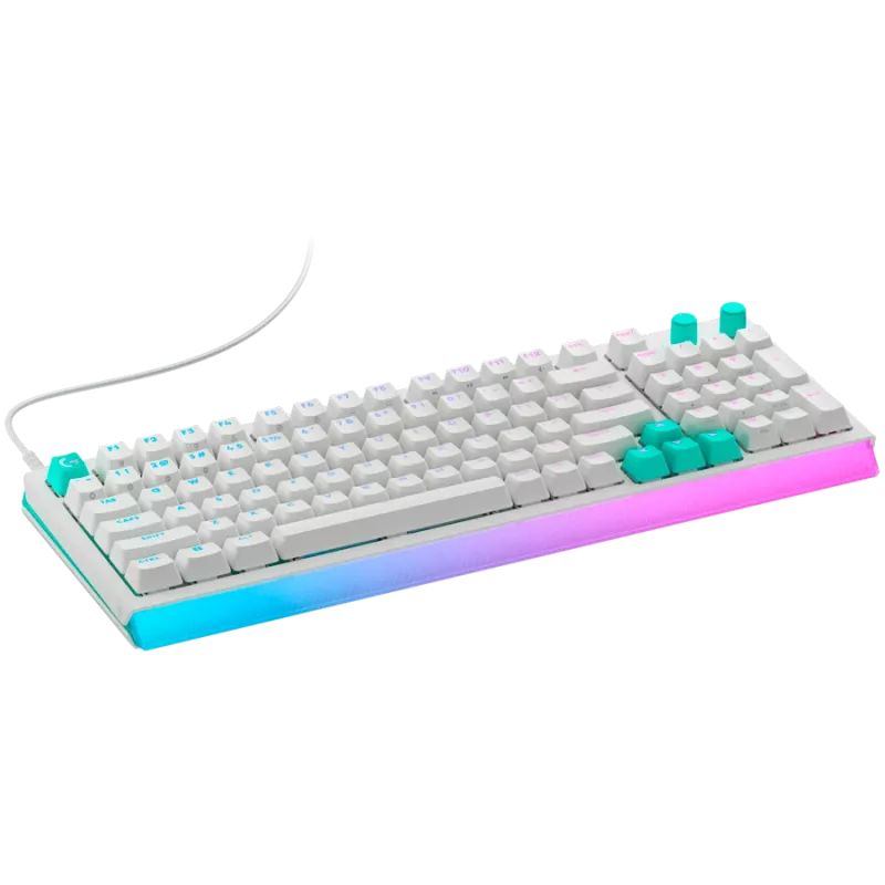 Teclado de gaming com fios LOGITECH G512 X 98 - branco - US International - USB - tátil (GX Brown)