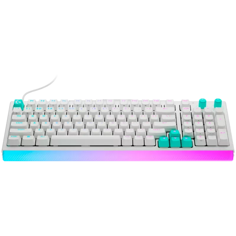 Teclado de gaming com fios LOGITECH G512 X 98 - branco - US International - USB - tátil (GX Brown)