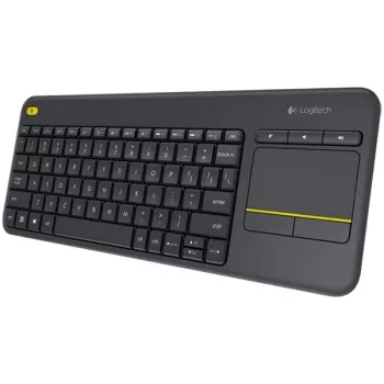 Teclado touch sem fios Logitech K400 Plus - preto