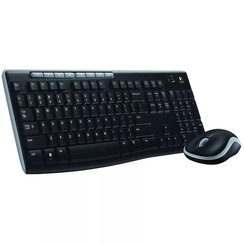 Conjunto sem fios Logitech MK270 – teclado e rato RF 2,4 GHz tamanho normal (preto)