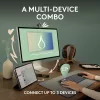 Logitech Pebble 2 Combo Tonal Graphite Conjunto de teclado e rato sem fios, Layout francês AZERTY, Bluetooth e recetor USB Logi Bolt, cliques silenciosos, multi-dispositivo, plástico reciclado