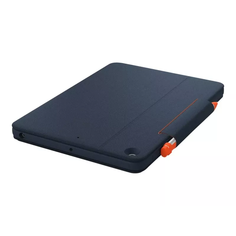 Logitech Rugged Combo 3 Touch for Education – teclado e capa folio – com trackpad – Apple Smart Connector – AZERTY – francês – Classic Blue – para instituições de ensino – para iPad Apple 10,2 polegadas