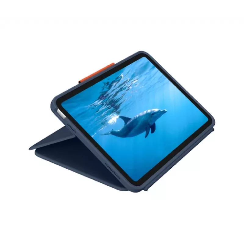 Logitech Rugged Combo 4 Capa com Teclado para iPad 10.ª Geração - Classic Blue (Layout AZERTY Francês)