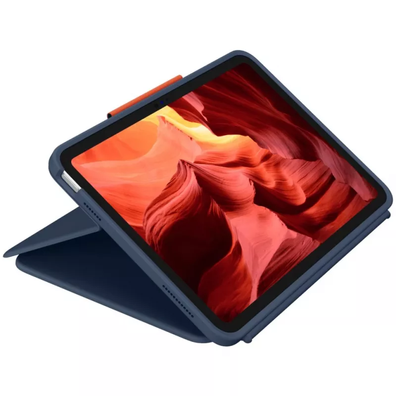 Logitech Rugged Combo 4 Capa com Teclado para iPad 10.ª Geração - Classic Blue (Layout AZERTY Francês)