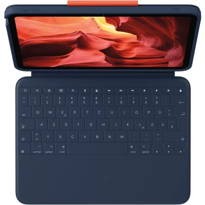 Logitech Rugged Combo 4 Capa com Teclado para iPad 10.ª Geração - Classic Blue (Layout AZERTY Francês)