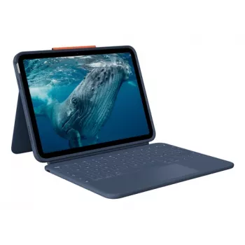 Logitech Rugged Combo 4c Touch Classic Blue capa com teclado para iPad com trackpad