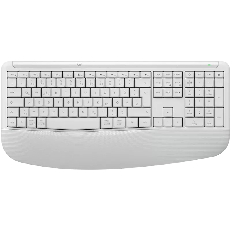 Logitech Signature Comfort Plus MK880 conjunto sem fios - Off-White - US International - Bluetooth - Logi Bolt