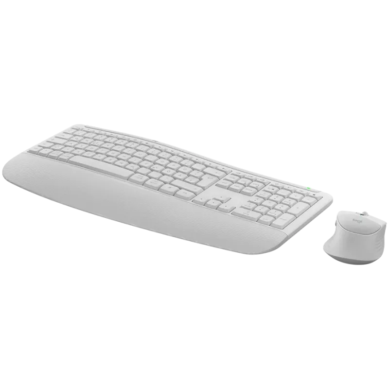 Logitech Signature Comfort Plus MK880 conjunto sem fios - Off-White - US International - Bluetooth - Logi Bolt