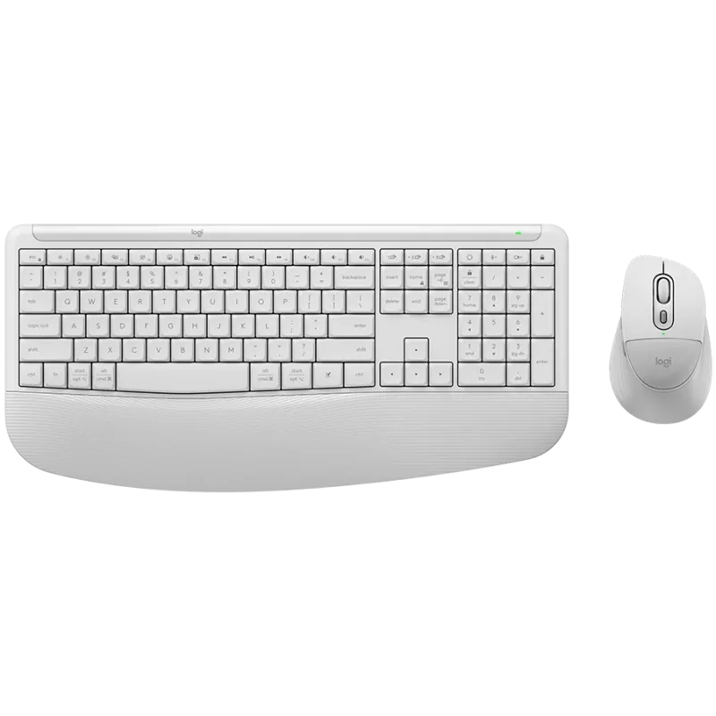 Logitech Signature Comfort Plus MK880 conjunto sem fios - Off-White - US International - Bluetooth - Logi Bolt