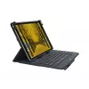 Teclado universal e capa folio Logitech para tablets de 9-10 polegadas, Bluetooth 3.0, layout QWERTZ suíço-alemão, graphite