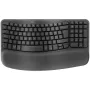Logitech Wave Keys and Lift Combo – Conjunto ergonómico sem fios de teclado e rato vertical, grafite