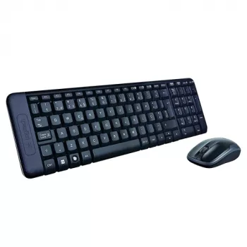 Logitech Wireless Combo MK220 - Conjunto de Teclado e Rato Sem Fios 2.4 GHz, Preto