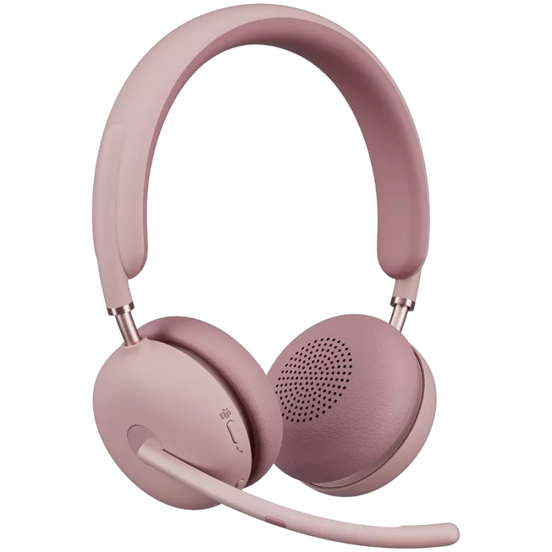 Logitech Zone Wireless 2 - com fios e sem fios - escritório/call center - 230 g - headset - rosa