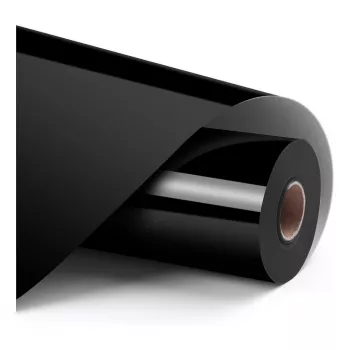 Vinil autoadesivo permanente LOKLiK brilhante preto 30,5 x 180 cm (12