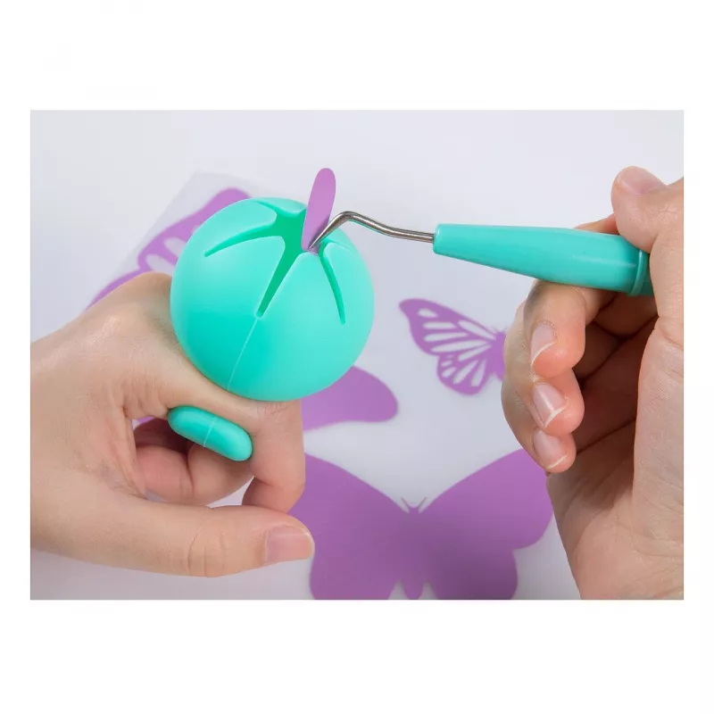 LOKLiK Weeding Tools Bundle SG-GJ-0016-US-L-B2B - conjunto de 4 peças em turquesa metálico para vinil