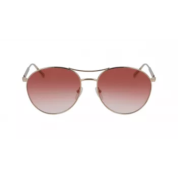 Longchamp LO133S-59770 óculos de sol de mulher Butterfly, armação Havana, lentes degradê castanhas, 59 mm