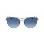 Óculos de sol de mulher Longchamp LO134S-715 armação de metal dourada forma borboleta lentes degradê castanhas 58 mm