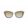 Óculos de sol de mulher Longchamp LO638S-611 cat-eye, armação Havana, lentes castanhas degradê, 52 mm