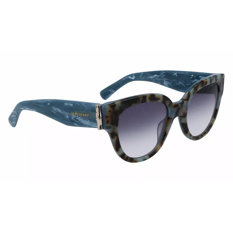 LONGCHAMP LO733S Óculos de Sol Retangulares de Acetato Mulher Havana Castanho Degradê 52mm
