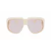 Longchamp LO736S-109 Óculos de sol quadrados oversize para mulher Havana castanho degradê