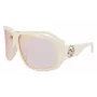 Longchamp LO736S-109 Óculos de sol quadrados oversize para mulher Havana castanho degradê