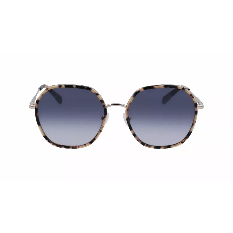 Óculos de sol de mulher LONGCHAMP LO163S-743 estilo gatinho Havana castanho degradê 58 mm