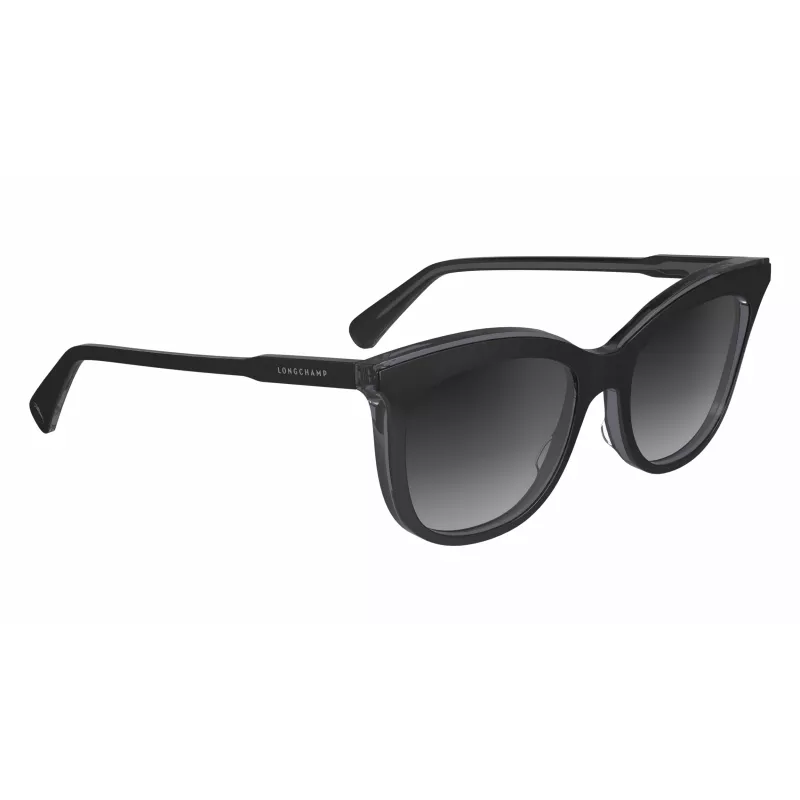 LONGCHAMP óculos de sol para mulher cat-eye LO738S5318018 - armação de acetato Havana com lentes castanhas degradê - 53/18/140 mm