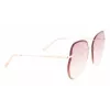Óculos de sol de mulher Longchamp LO160S716 borboleta Havana com lentes cinzentas degradê (65/17/140 mm)