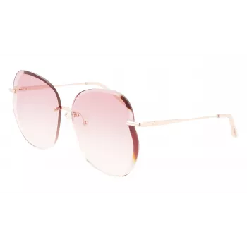 Óculos de sol de mulher Longchamp LO160S716 borboleta Havana com lentes cinzentas degradê (65/17/140 mm)