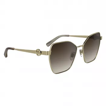 LONGCHAMP Óculos de sol de mulher LO180S-727 Havana Brown Gradient Borboleta Cat-Eye 58mm