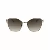 LONGCHAMP Óculos de sol de mulher LO180S-727 Havana Brown Gradient Borboleta Cat-Eye 58mm