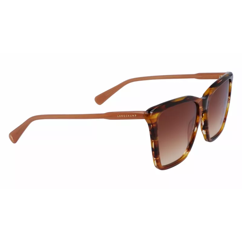 LONGCHAMP Óculos de Sol de Senhora LO719S-238 Havana Acetato Armação Angular Lentes Castanhas Tingidas 56mm