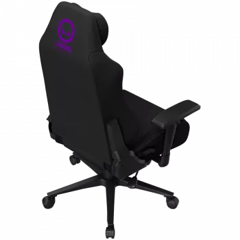 Cadeira gaming ergonómica LORGAR CHA41 Advanced, tecido premium anti-manchas, preto/roxo