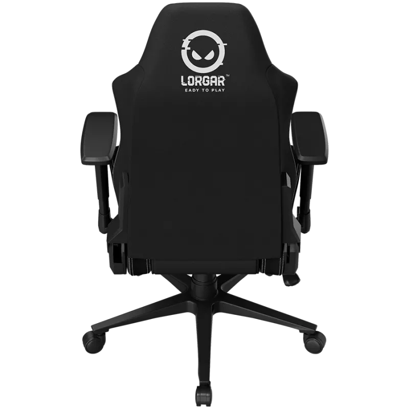 Cadeira de gaming ergonómica LORGAR CHA41 Advanced, tecido premium anti-manchas, preto/branco