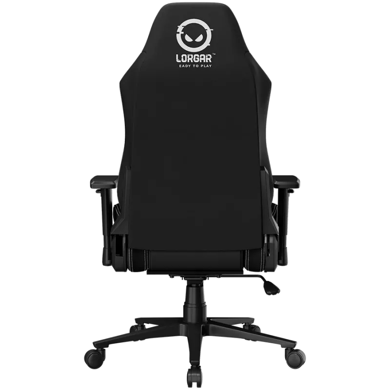 Cadeira de gaming ergonómica LORGAR CHA41 Advanced, tecido premium anti-manchas, preto/branco