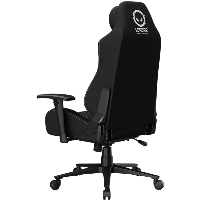 Cadeira de gaming ergonómica LORGAR CHA41 Advanced, tecido premium anti-manchas, preto/branco
