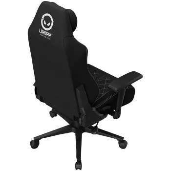 Cadeira de gaming ergonómica LORGAR CHA41 Advanced, tecido premium anti-manchas, preto/branco