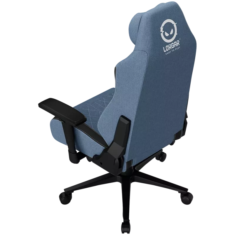 Cadeira gaming ergonómica LORGAR CHA41 Advanced, tecido premium anti-manchas, azul