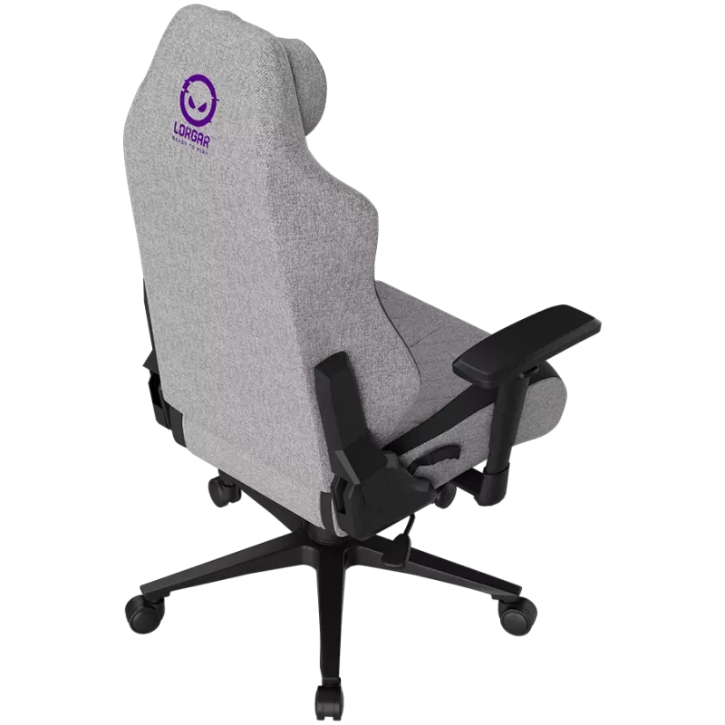 Cadeira gaming ergonómica LORGAR CHA41 Advanced, tecido premium anti-manchas, cinzento