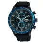 Relógio Lorus homem quartzo analógico RM337EX9 mostrador azul bracelete de pele castanha 43 mm